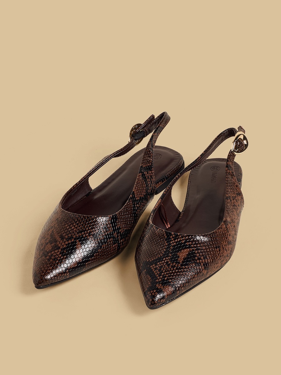 Pointed Toe Shoes with Buckle Closure
