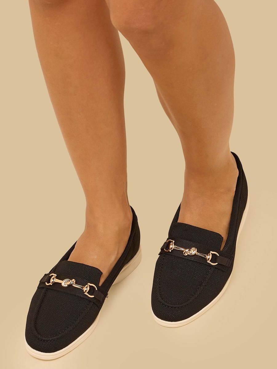 Metal Accent Slip-On Loafers