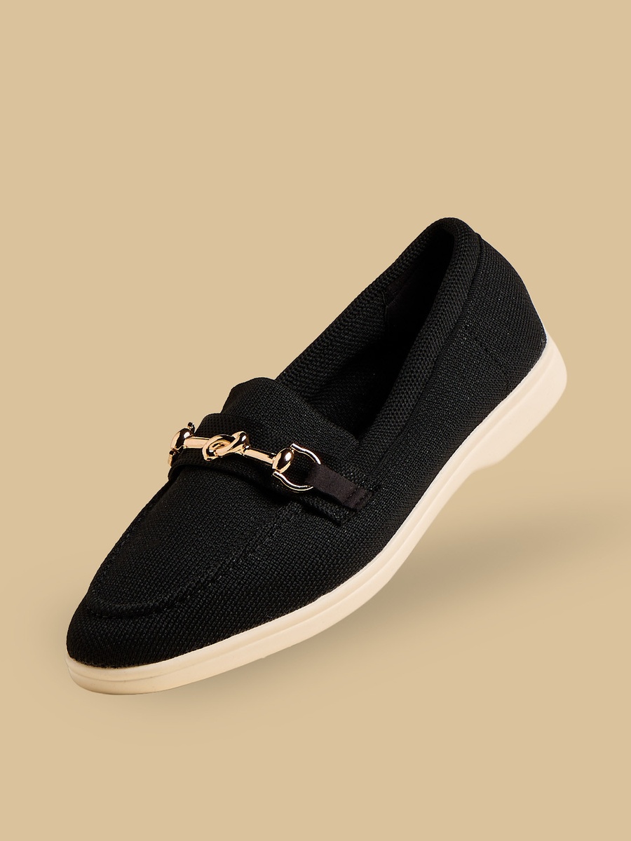 Metal Accent Slip-On Loafers