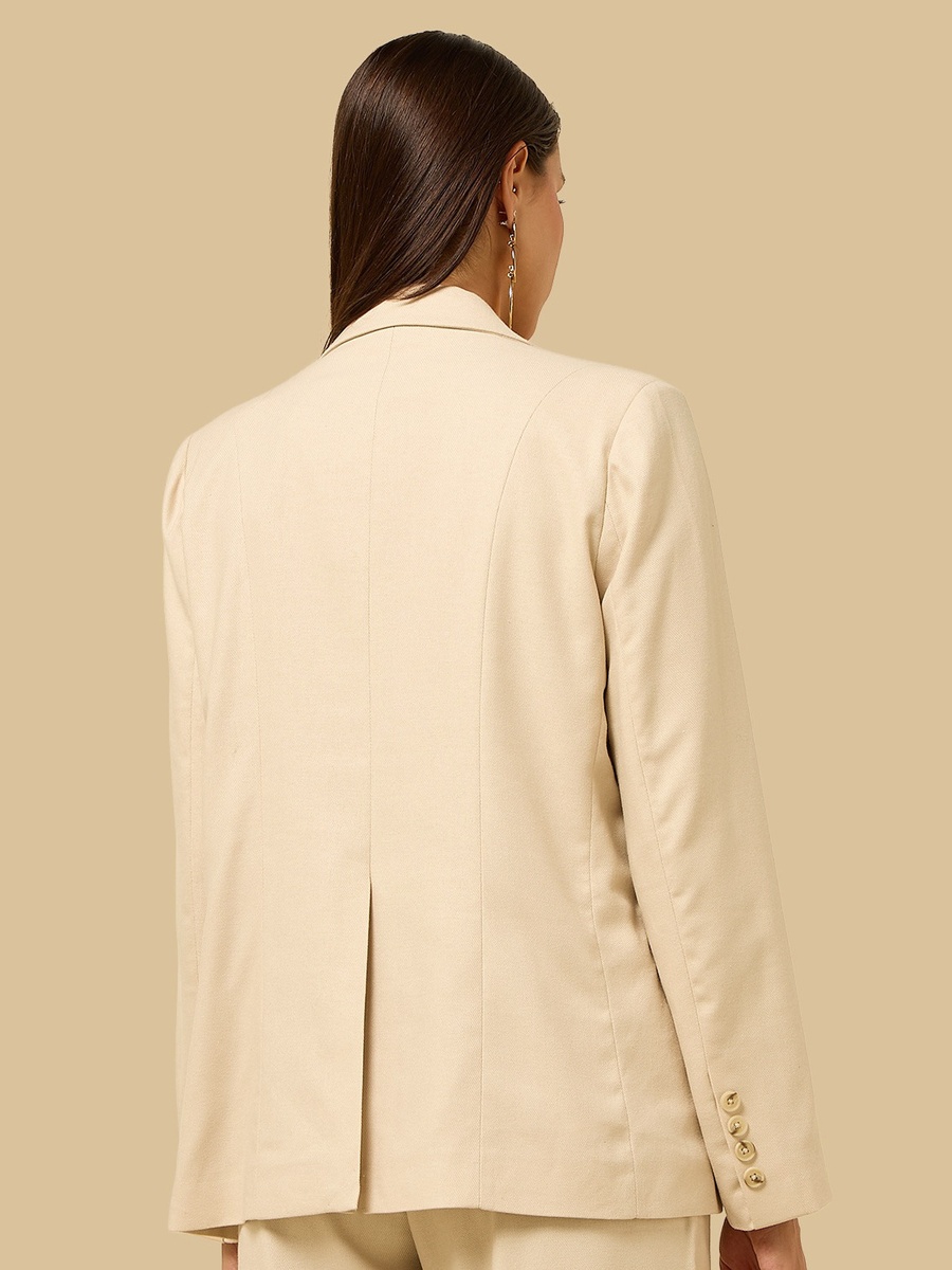 Notched Lapel Double Breasted Blazer