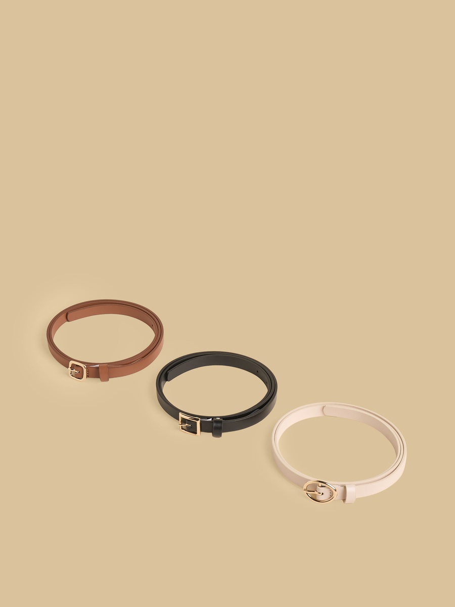 Pack of 3 - Pin Buckle Belt