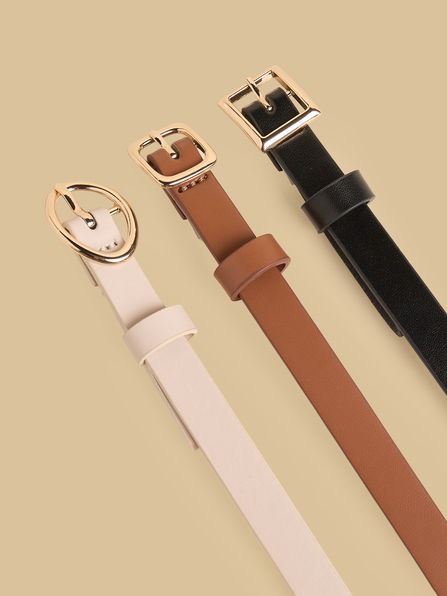 Pack of 3 - Pin Buckle Belt