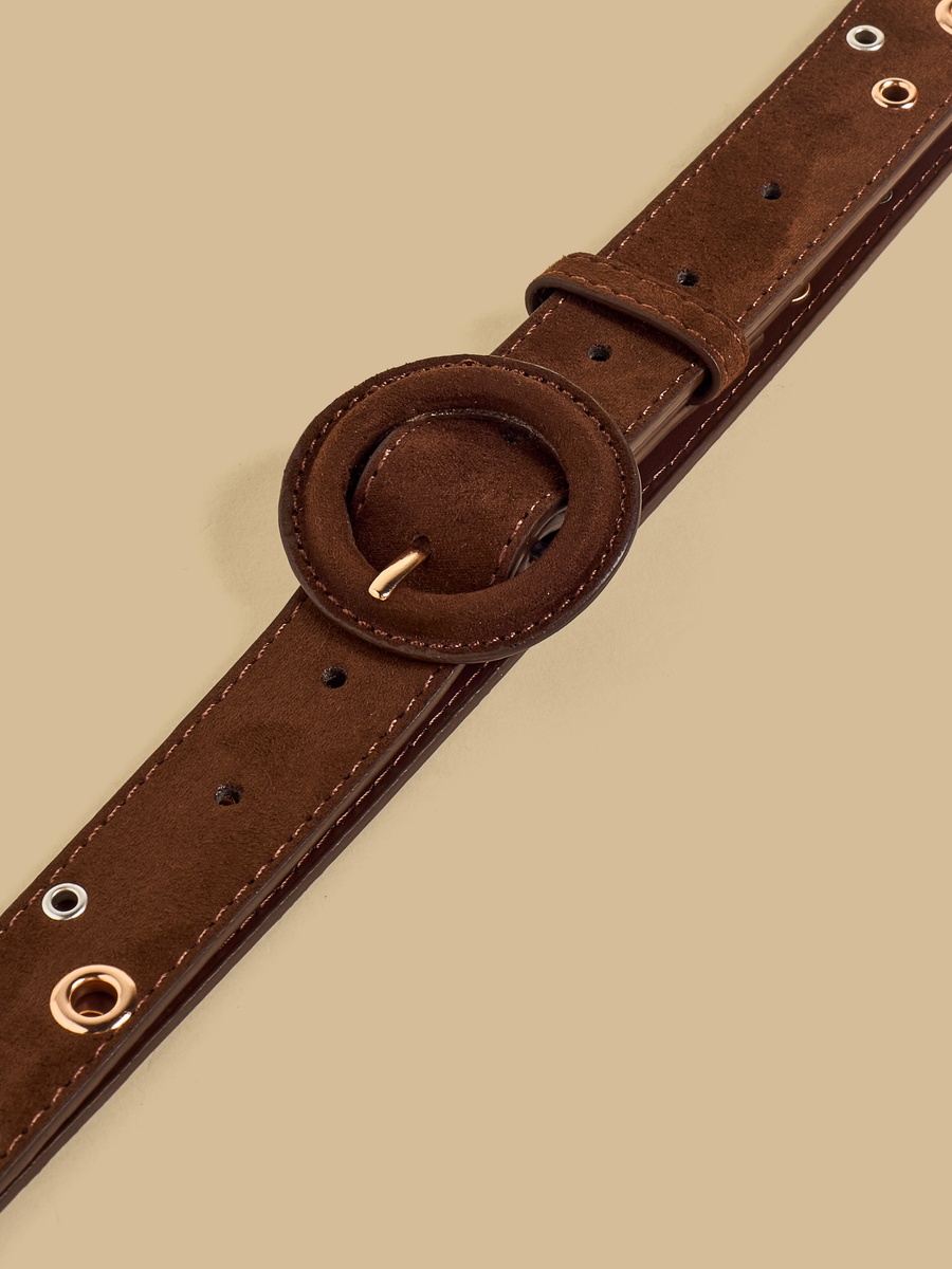 Rivet Accent Belt with Pin Buckle Closure