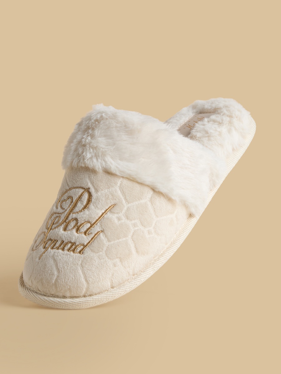 Embroidered Bedroom Mules