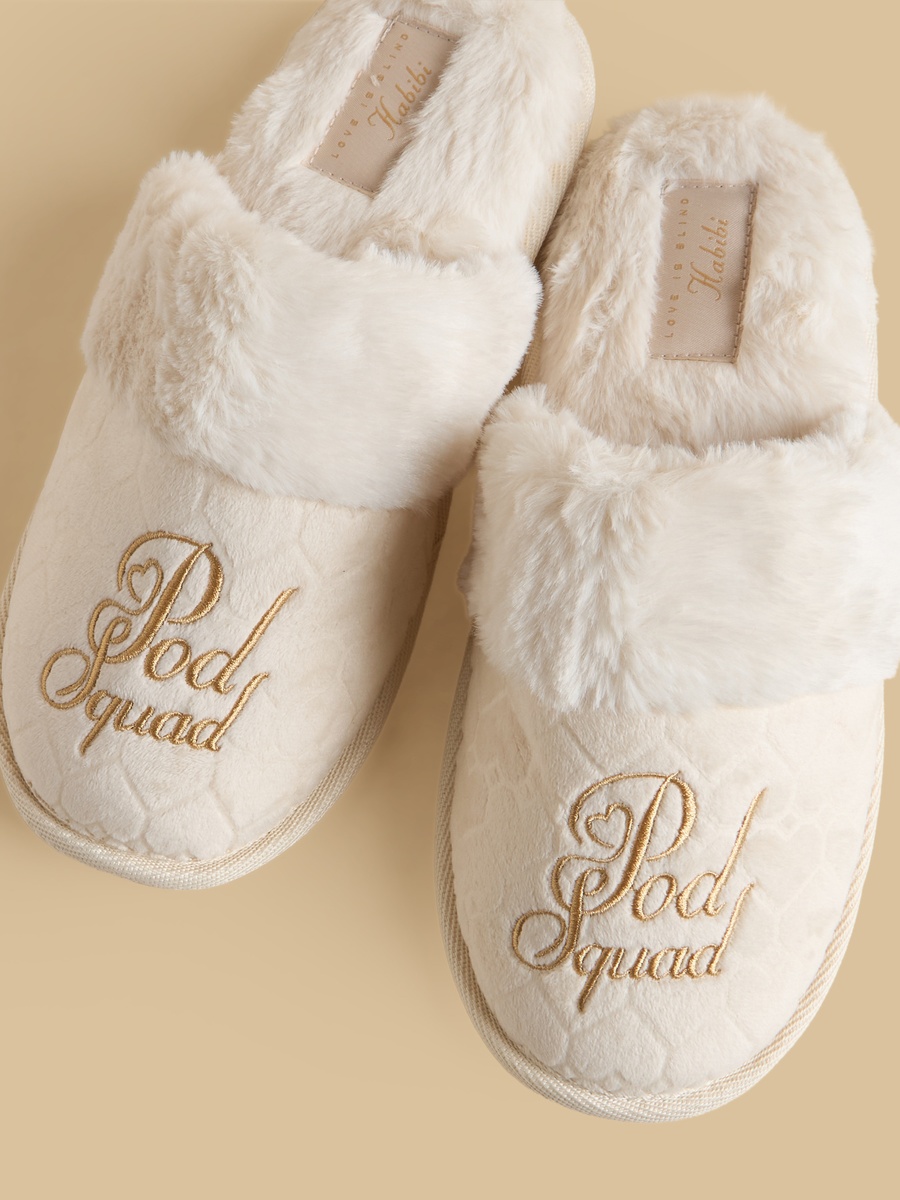 Embroidered Bedroom Mules