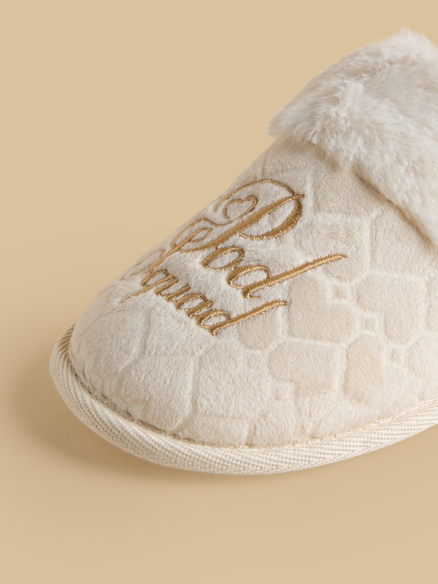 Embroidered Bedroom Mules