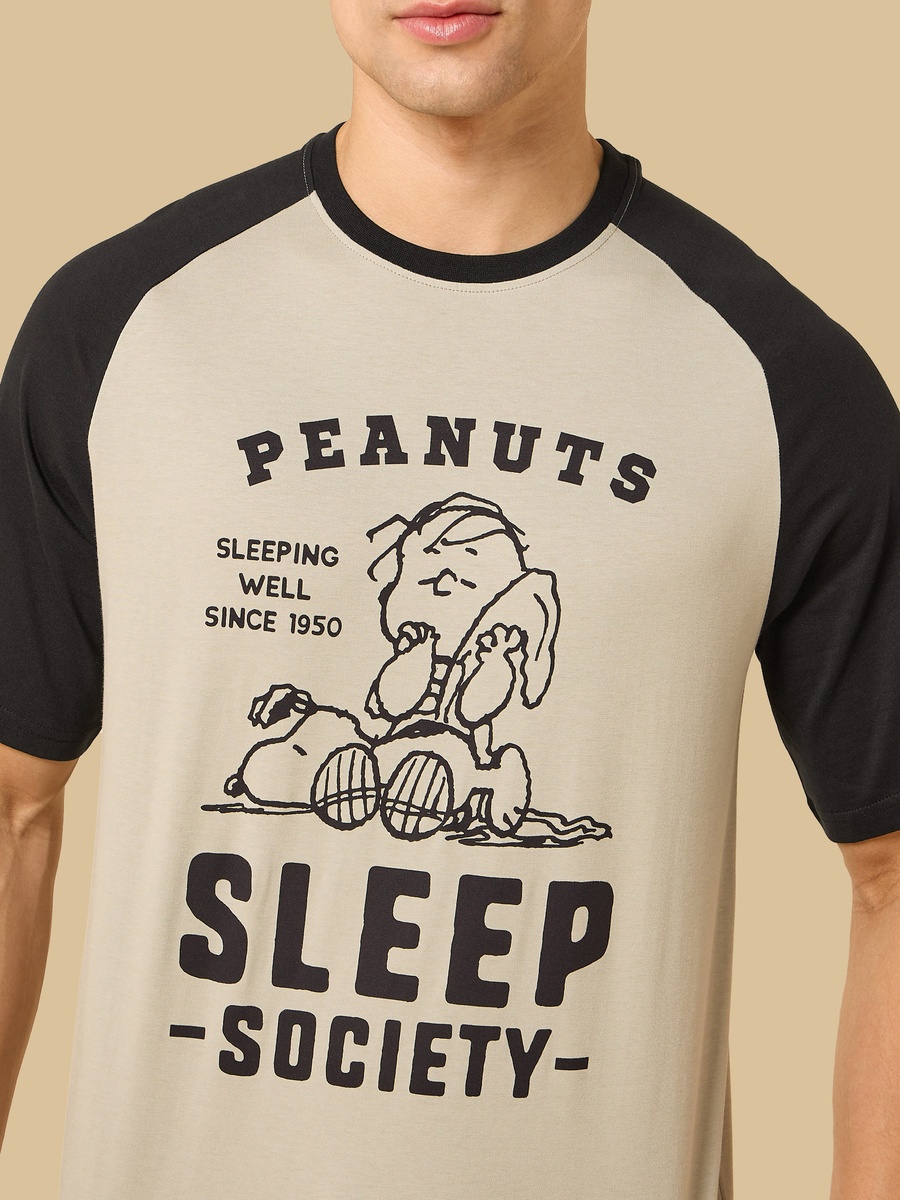 Peanuts Print Shorts Set