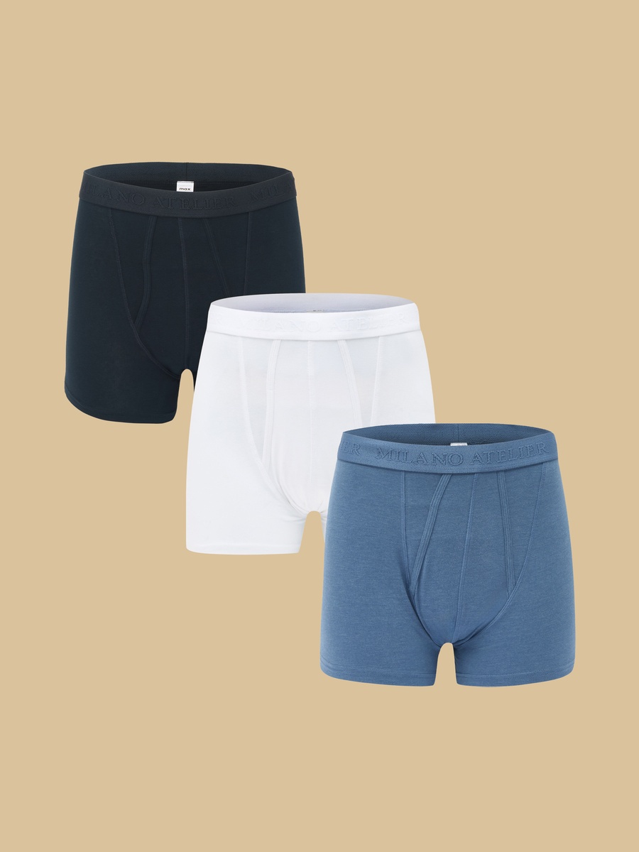 Pack of 3 - Jacquard Waistband Trunks