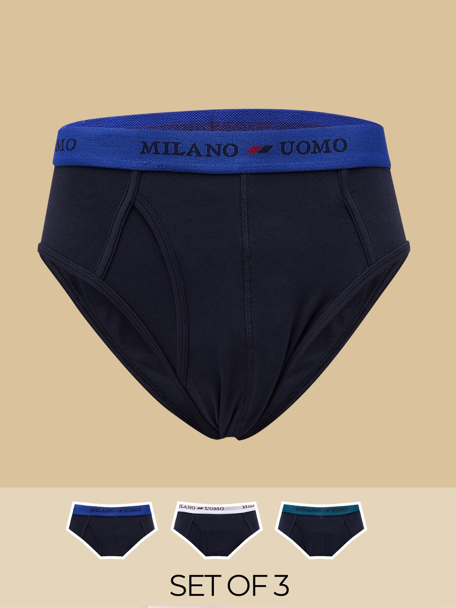 Pack of 3 - Printed Waistband Briefs