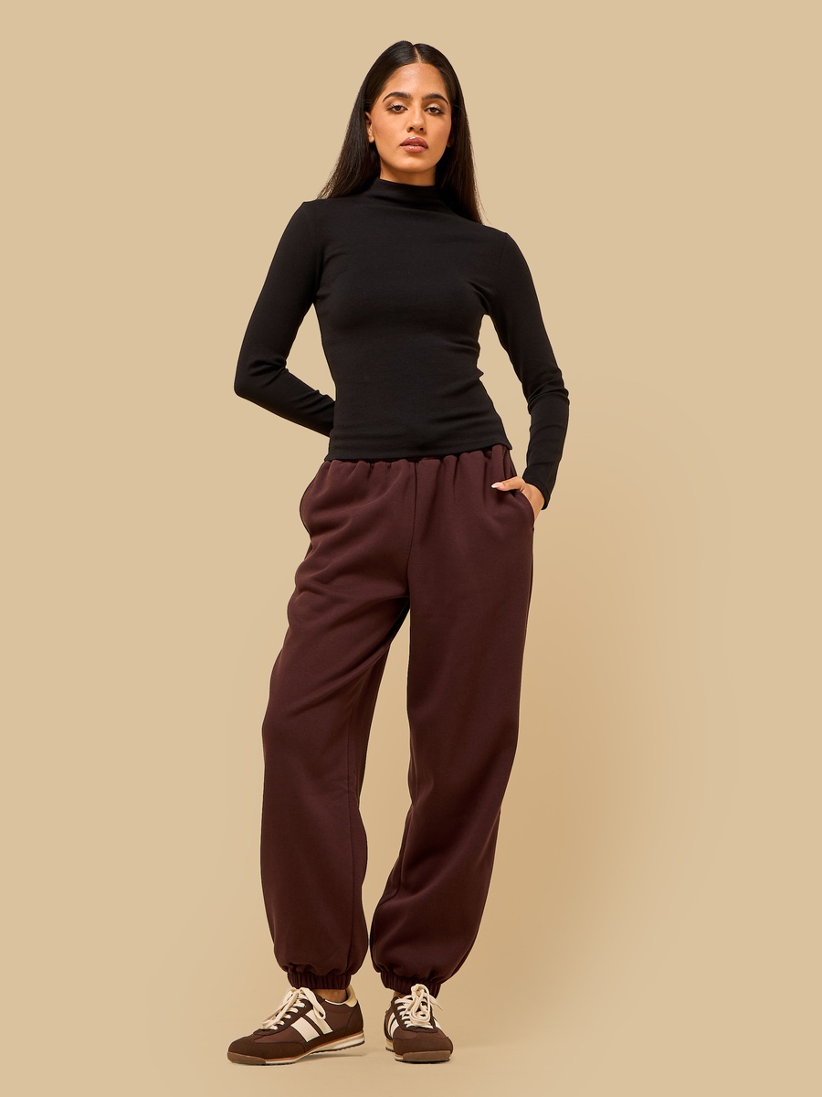 Plain Modal High Neck T-Shirt