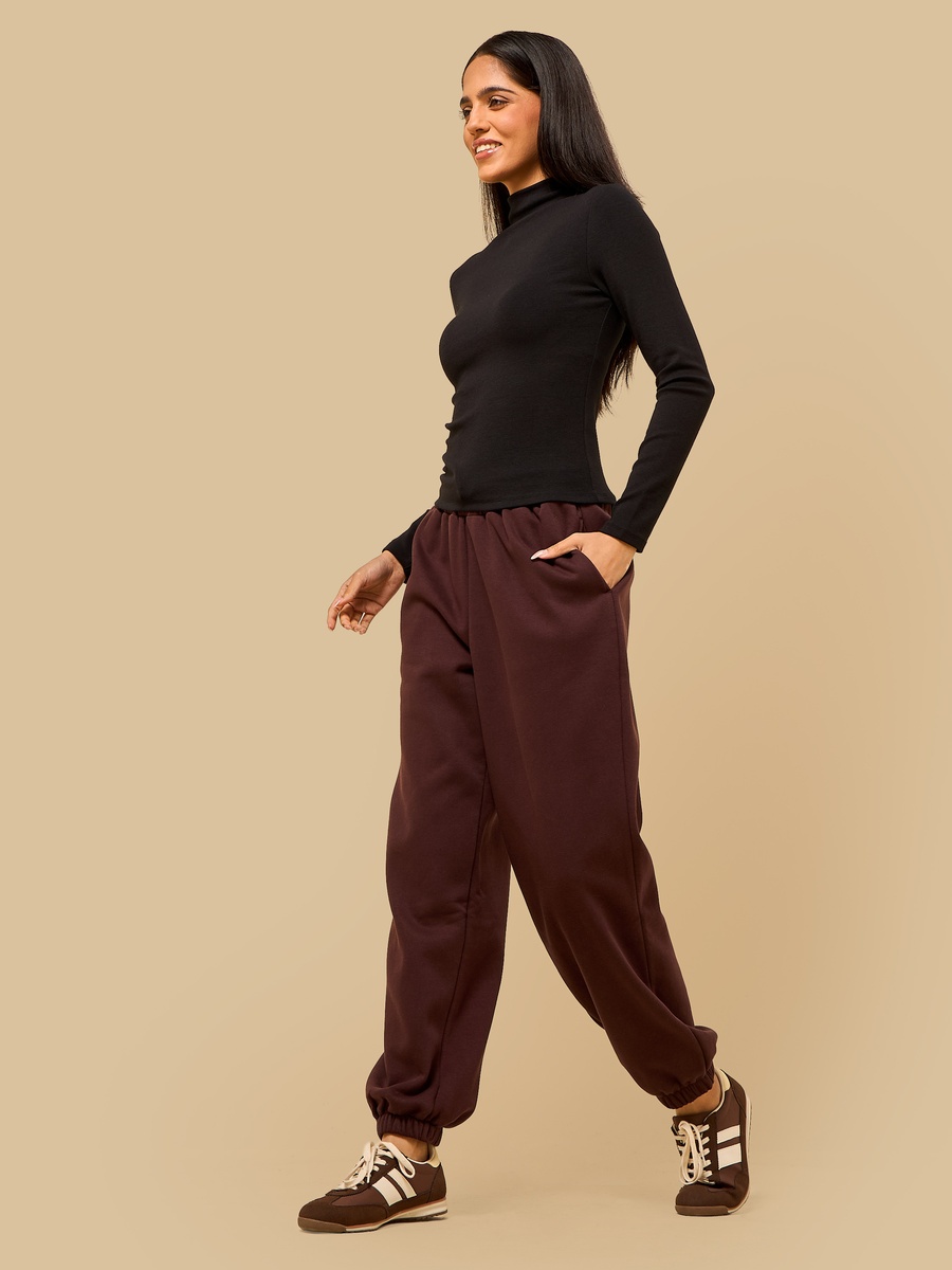 Plain Modal High Neck T-Shirt