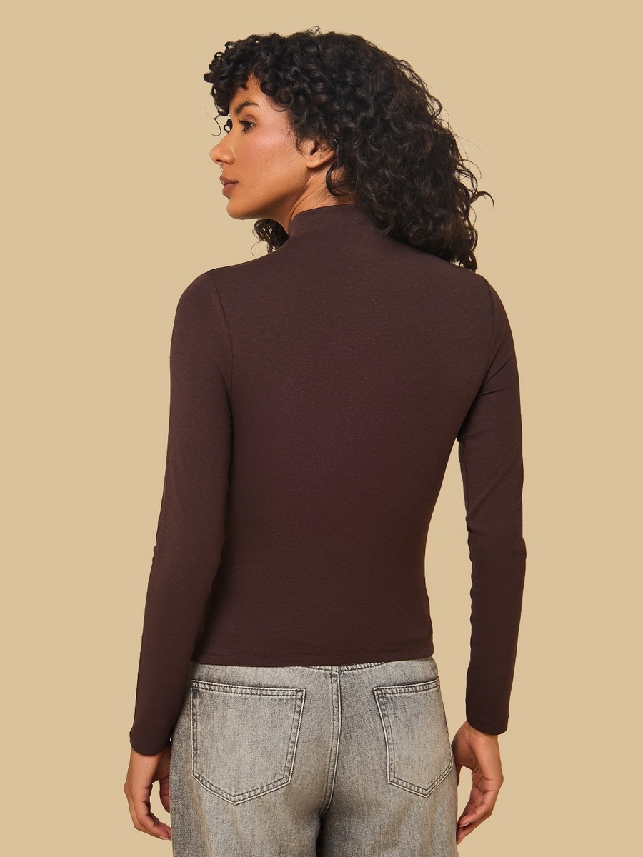 Plain Modal High Neck T-Shirt