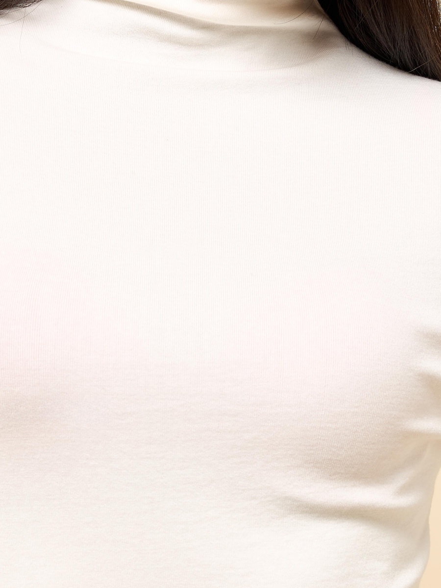 Plain Modal High Neck T-Shirt