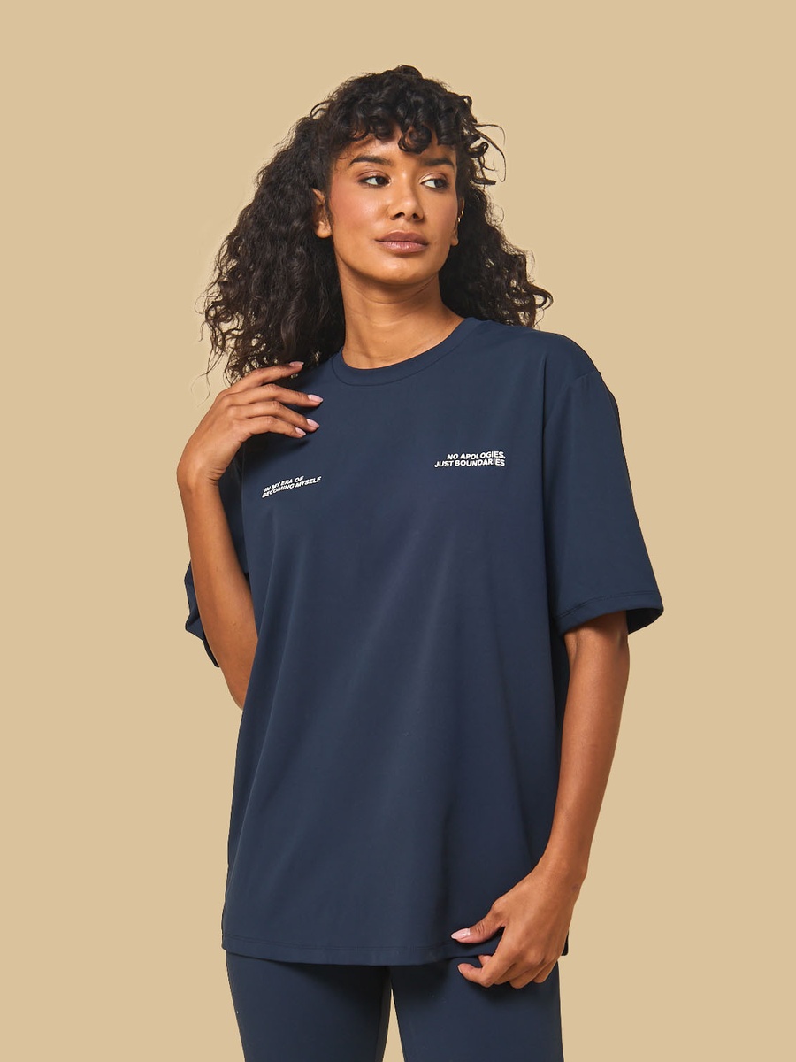 Slogan Print Oversized T-Shirt