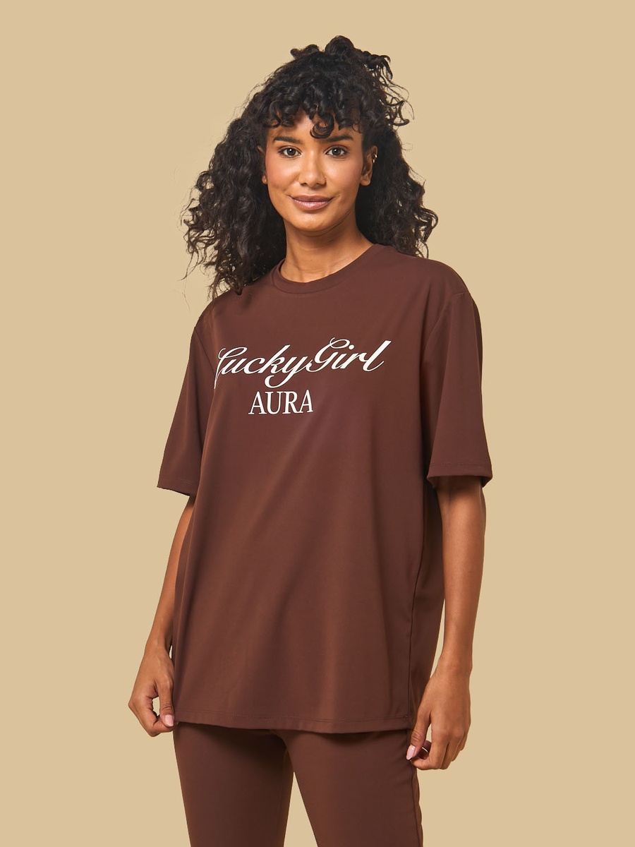 Slogan Print Oversized T-Shirt