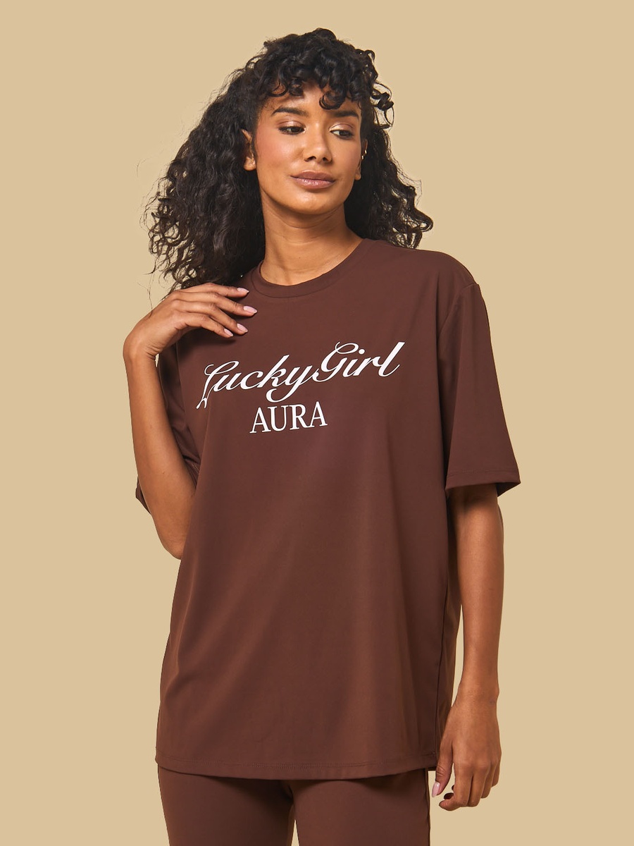 Slogan Print Oversized T-Shirt