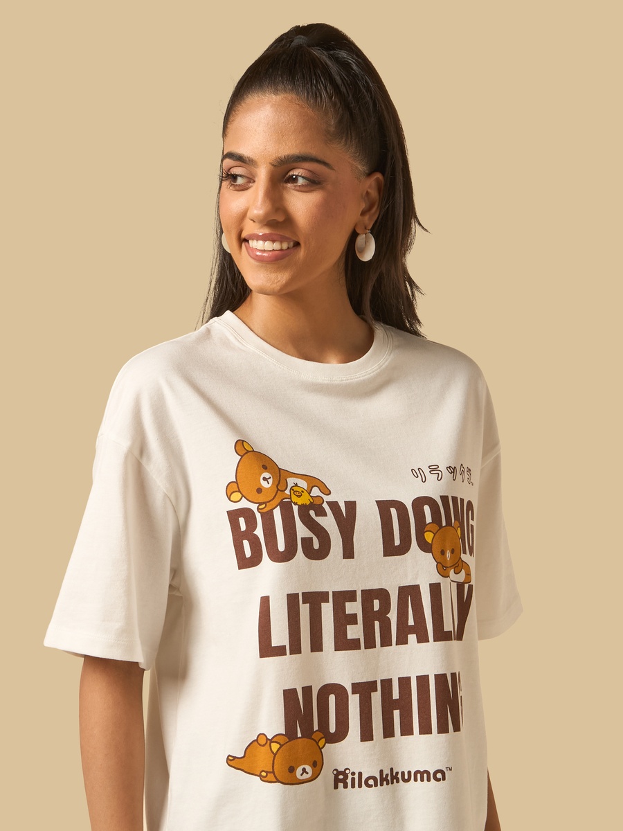 Rilakkuma Print Boxy T-Shirt