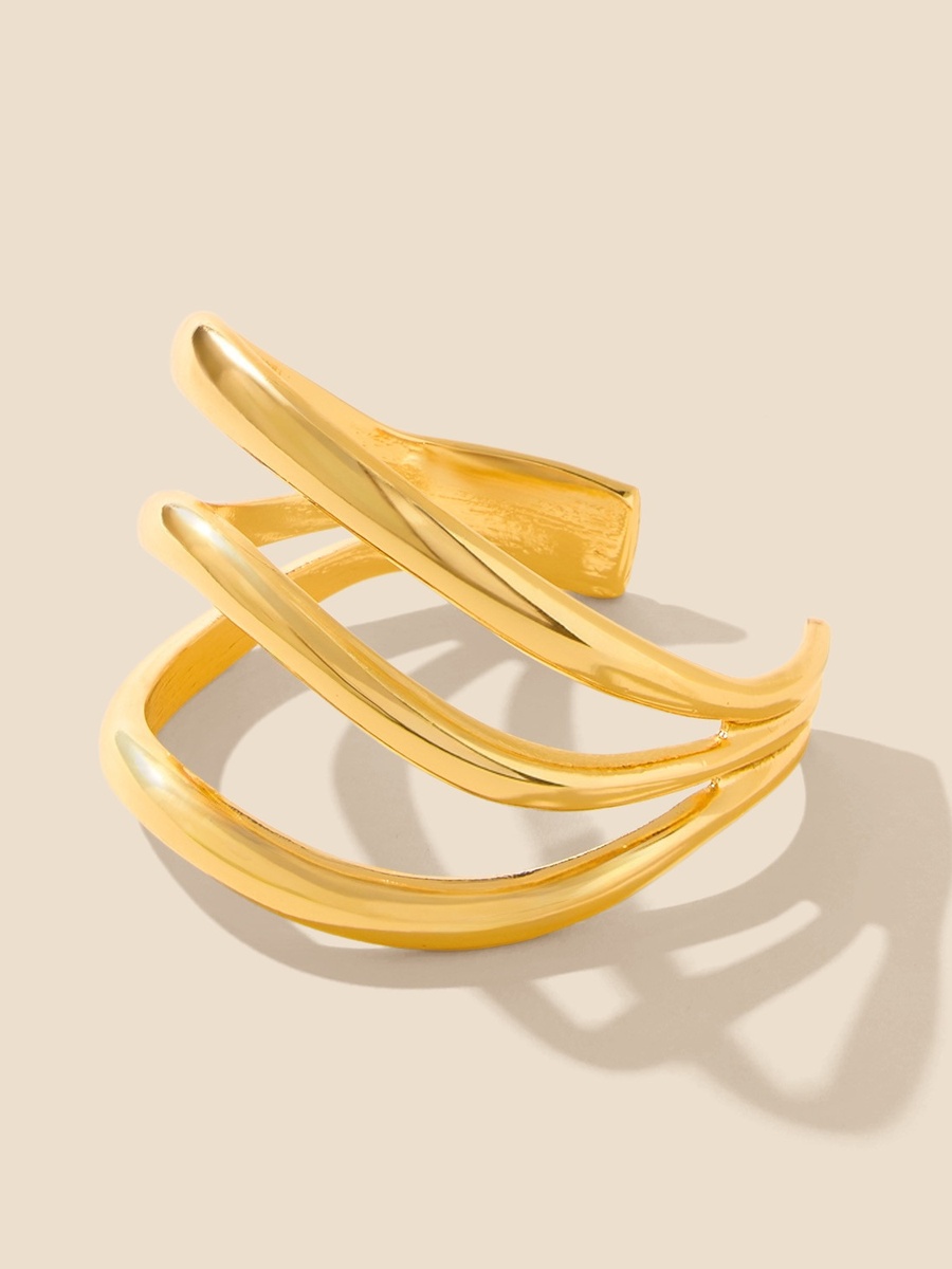 Layered Metallic Cuff Bracelet