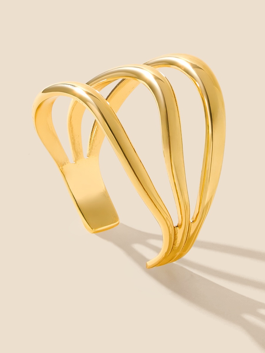 Layered Metallic Cuff Bracelet