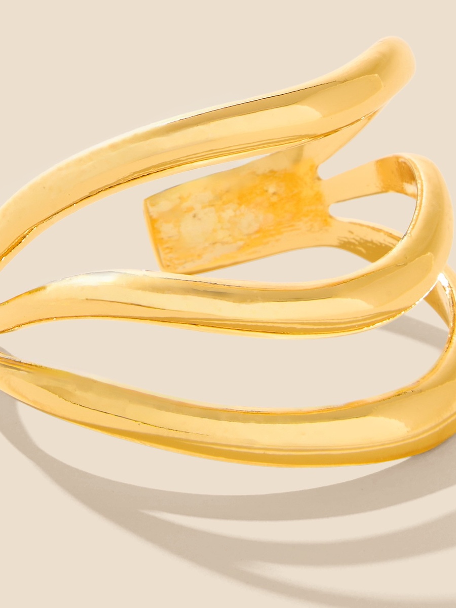 Layered Metallic Cuff Bracelet