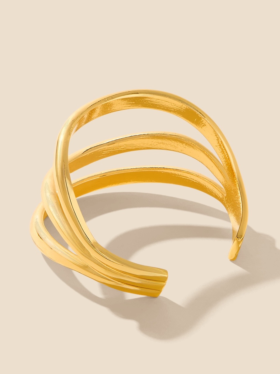 Layered Metallic Cuff Bracelet