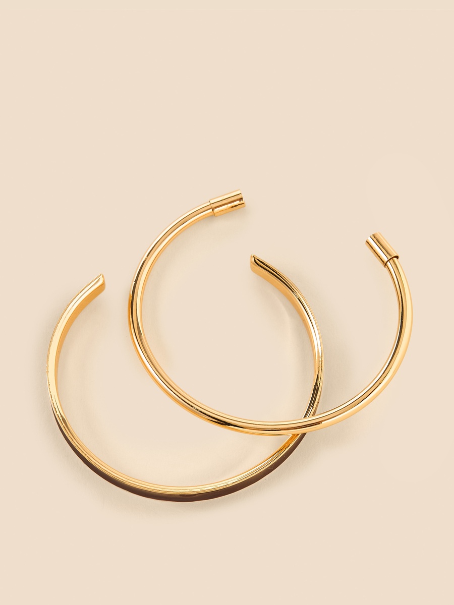Pack of 2 - Metallic Cuff Bracelet