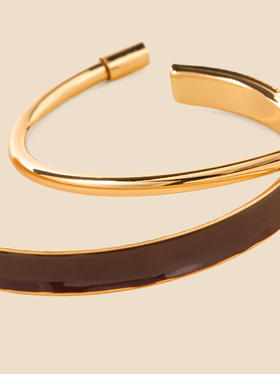 Pack of 2 - Metallic Cuff Bracelet