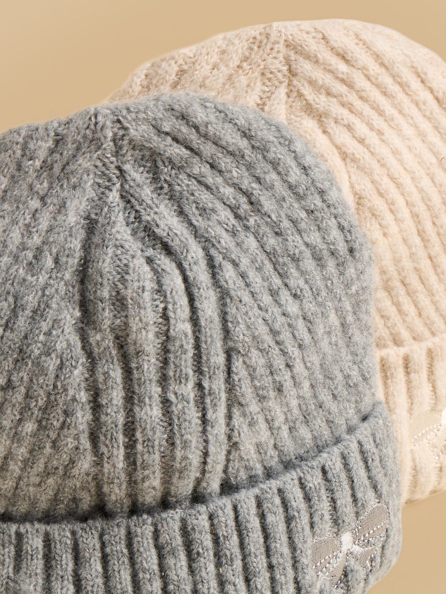 Pack of 2 - Ribbed Beanie