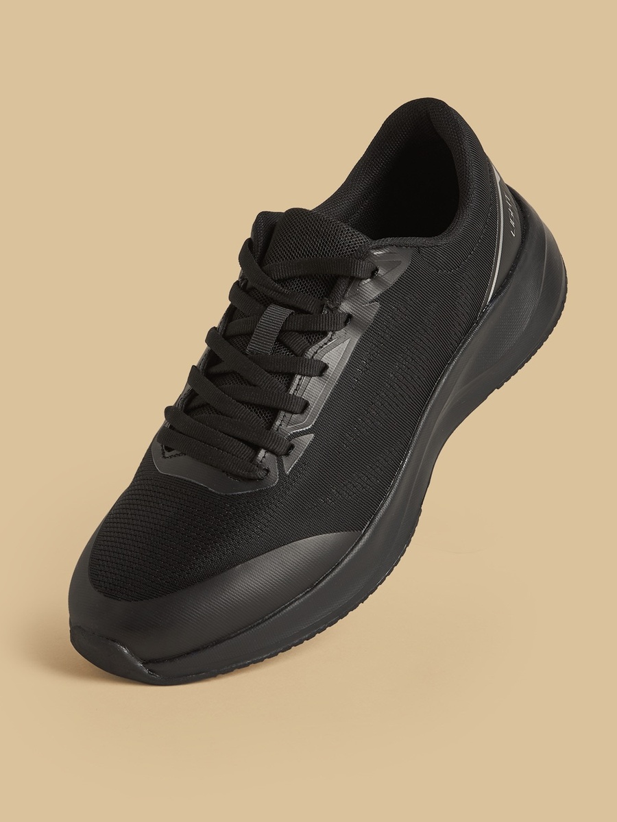 Panelled Lace-Up Sports Shoes
