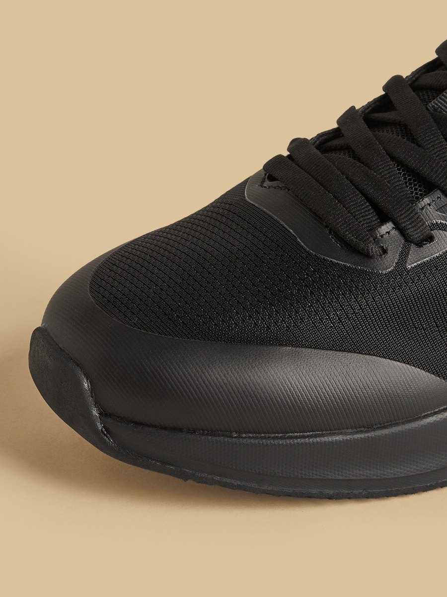 Panelled Lace-Up Sports Shoes