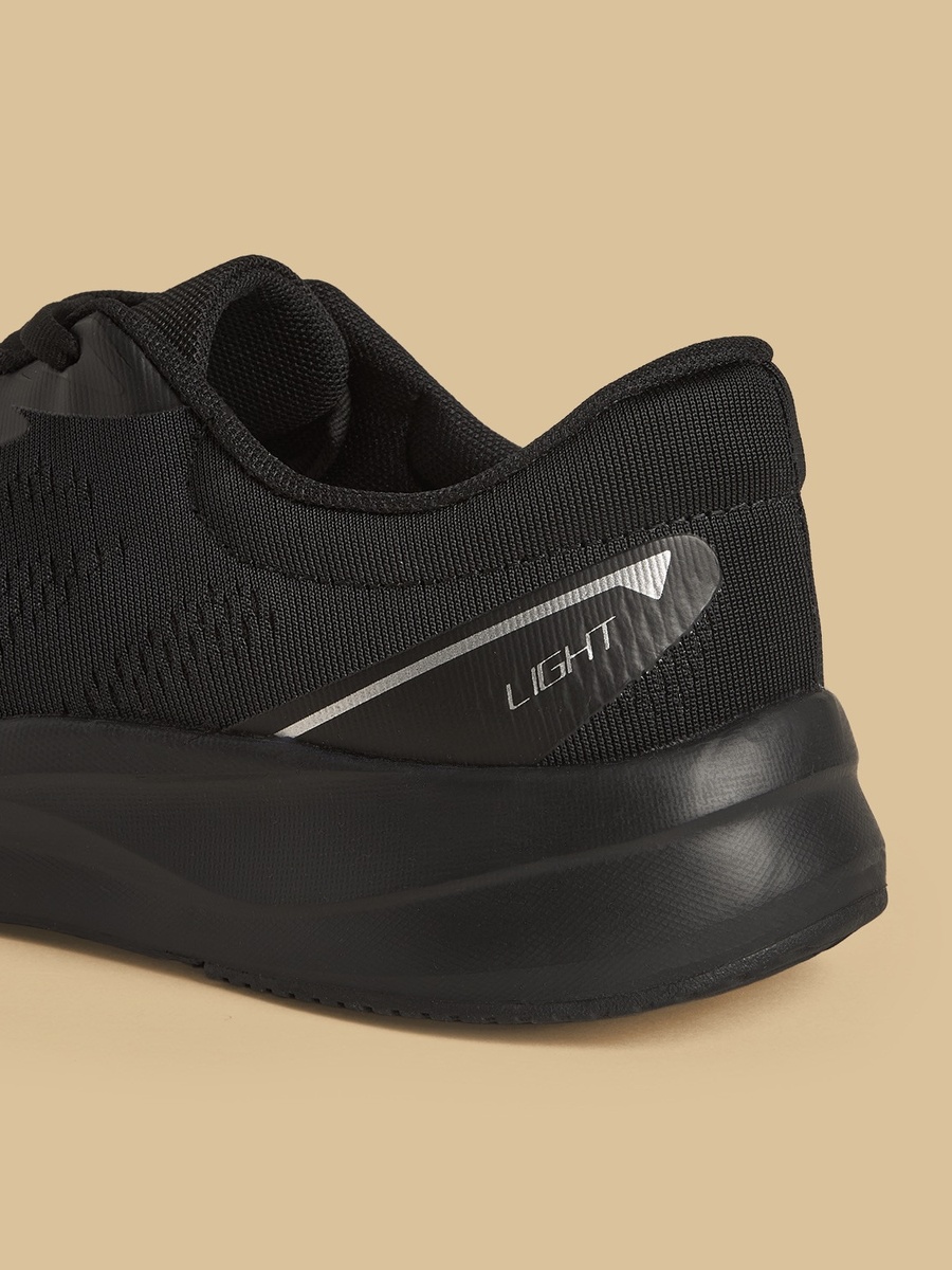 Panelled Lace-Up Sports Shoes