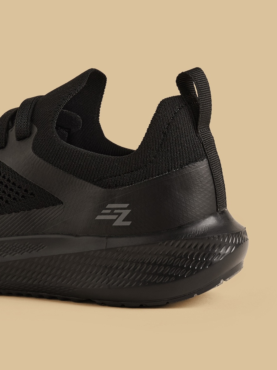 Panelled Lace-Up Sports Shoes