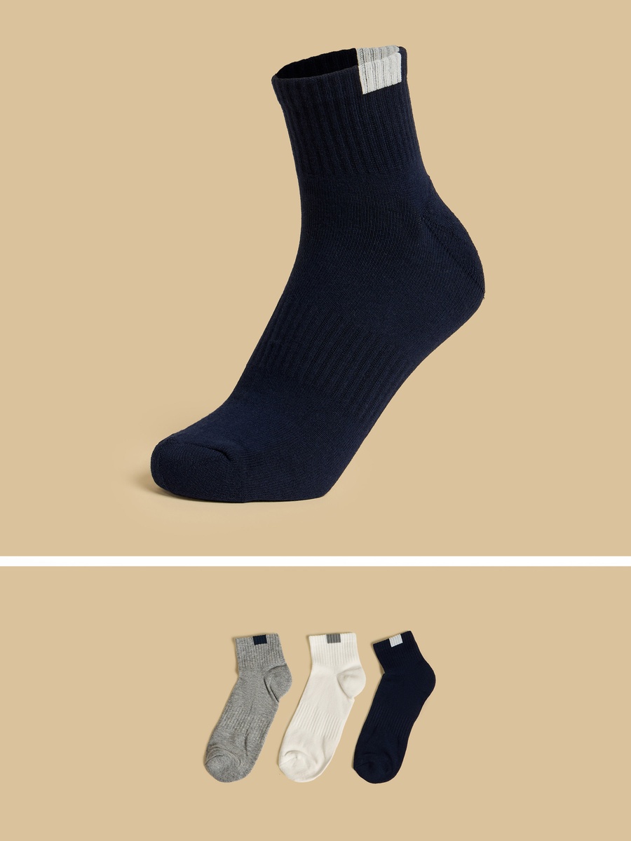 Pack of 3 - Half Terry Ankle Length Sports Socks