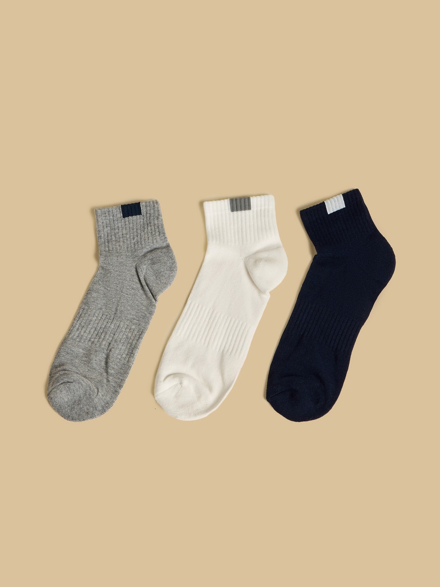 Pack of 3 - Half Terry Ankle Length Sports Socks