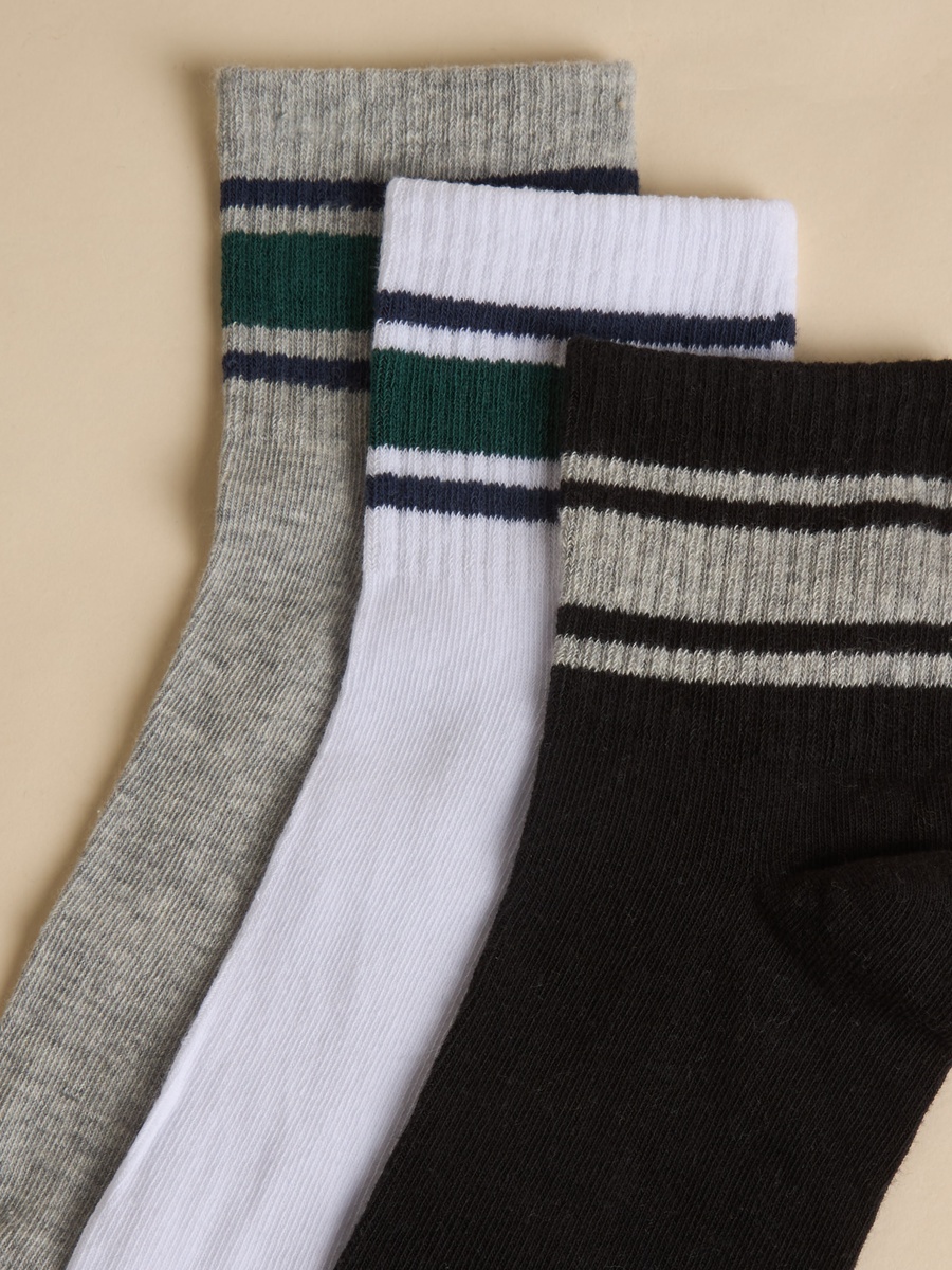 Pack of 3 - Striped Ankle Length Socks