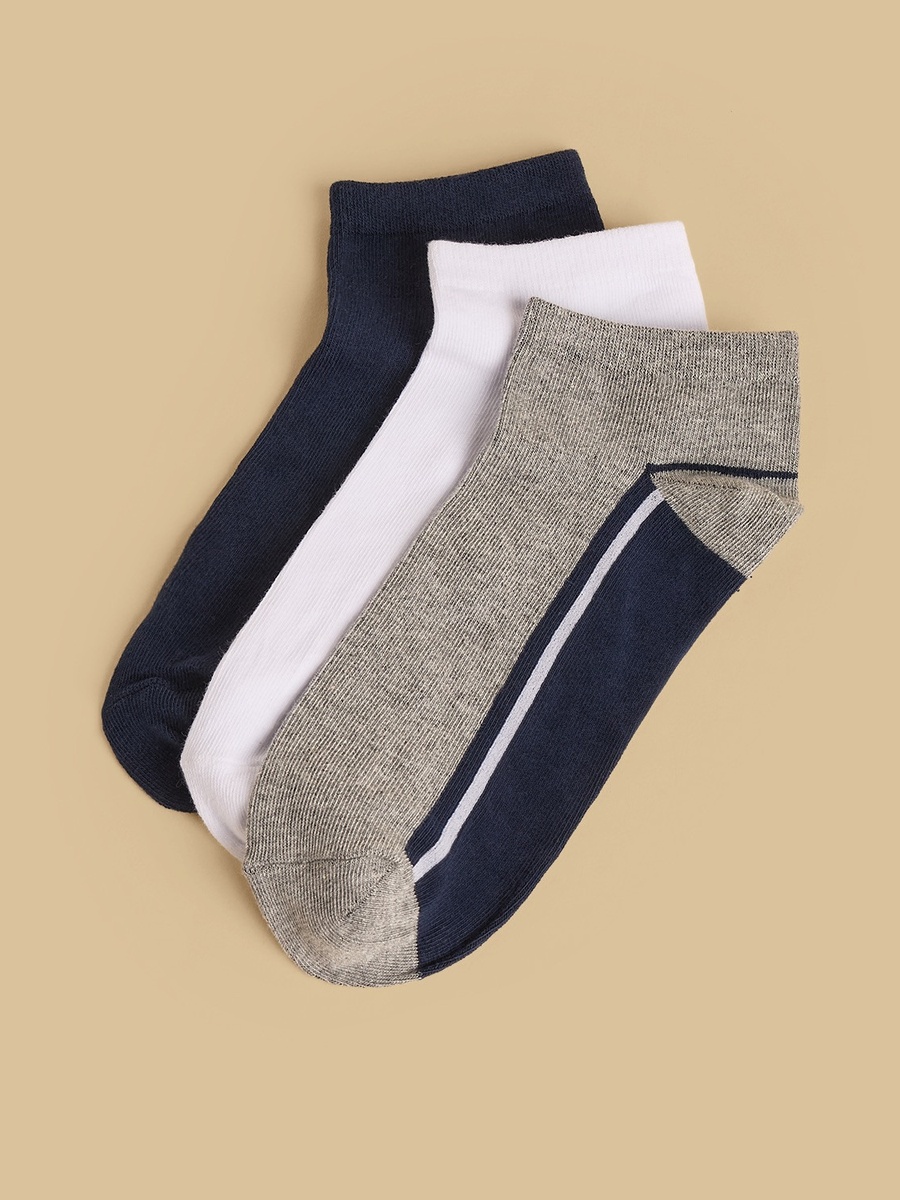Pack of 3 - Colourblock Ankle Length Socks