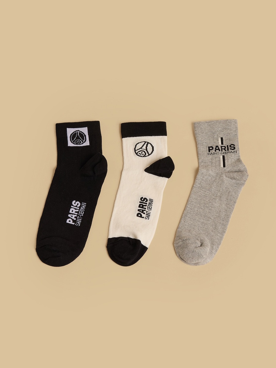 Pack of 3 - Paris Saint Germain Print Socks