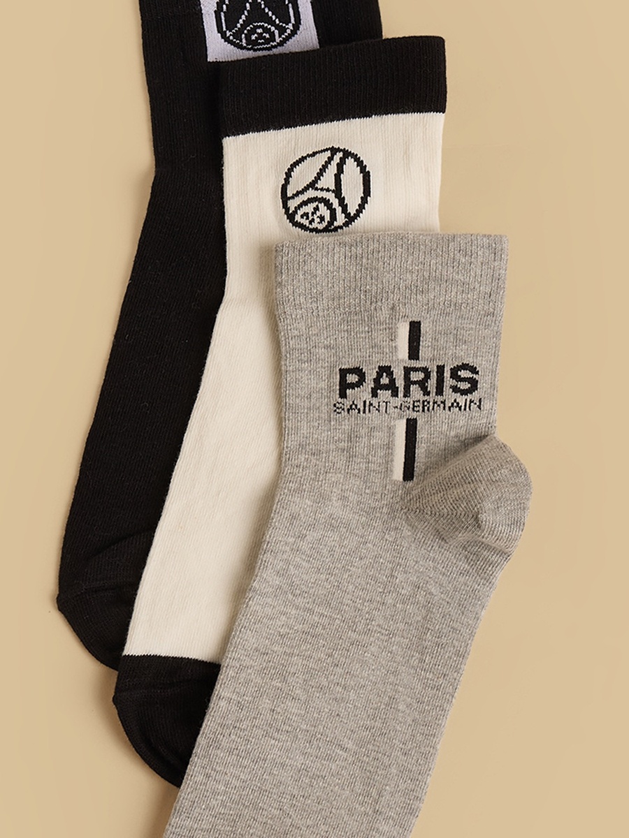 Pack of 3 - Paris Saint Germain Print Socks