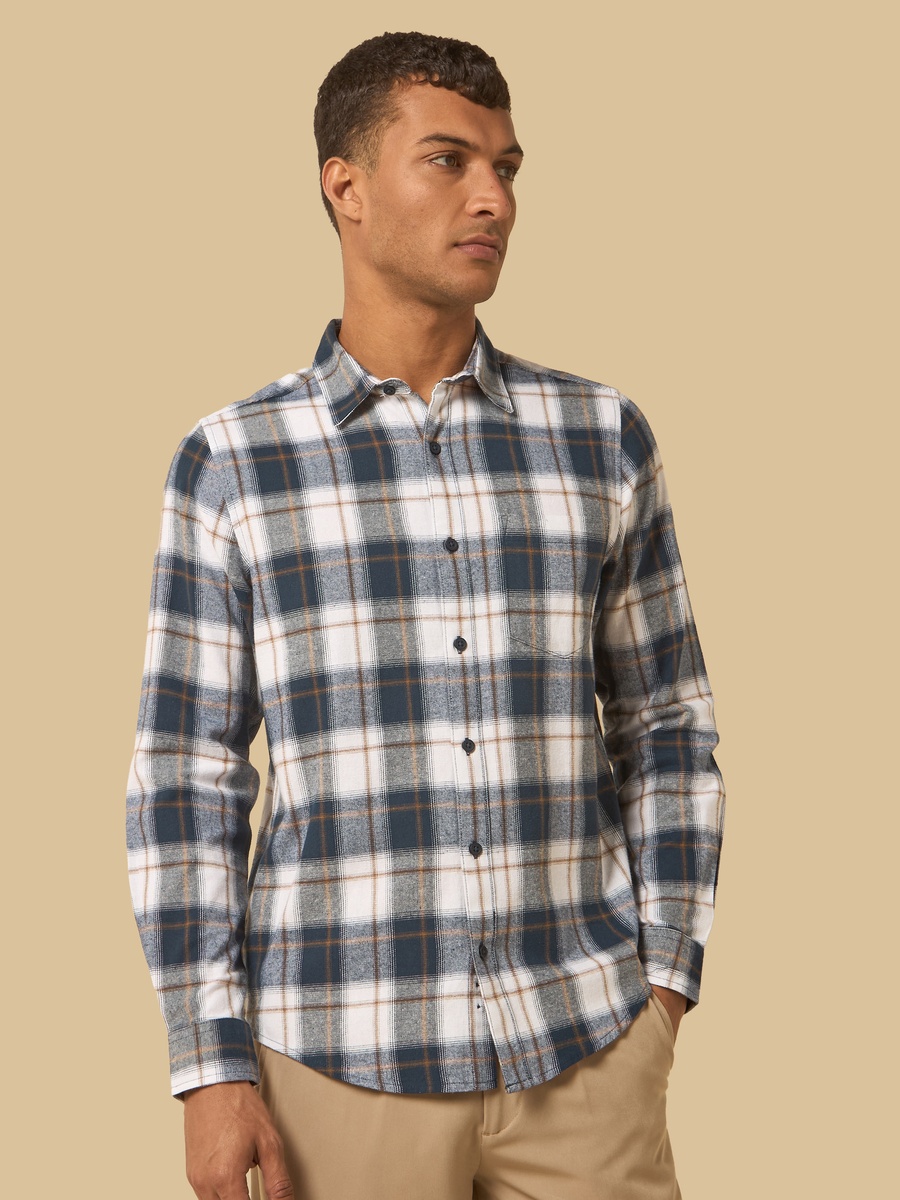Checked Non-Stretch Flannel Shirt