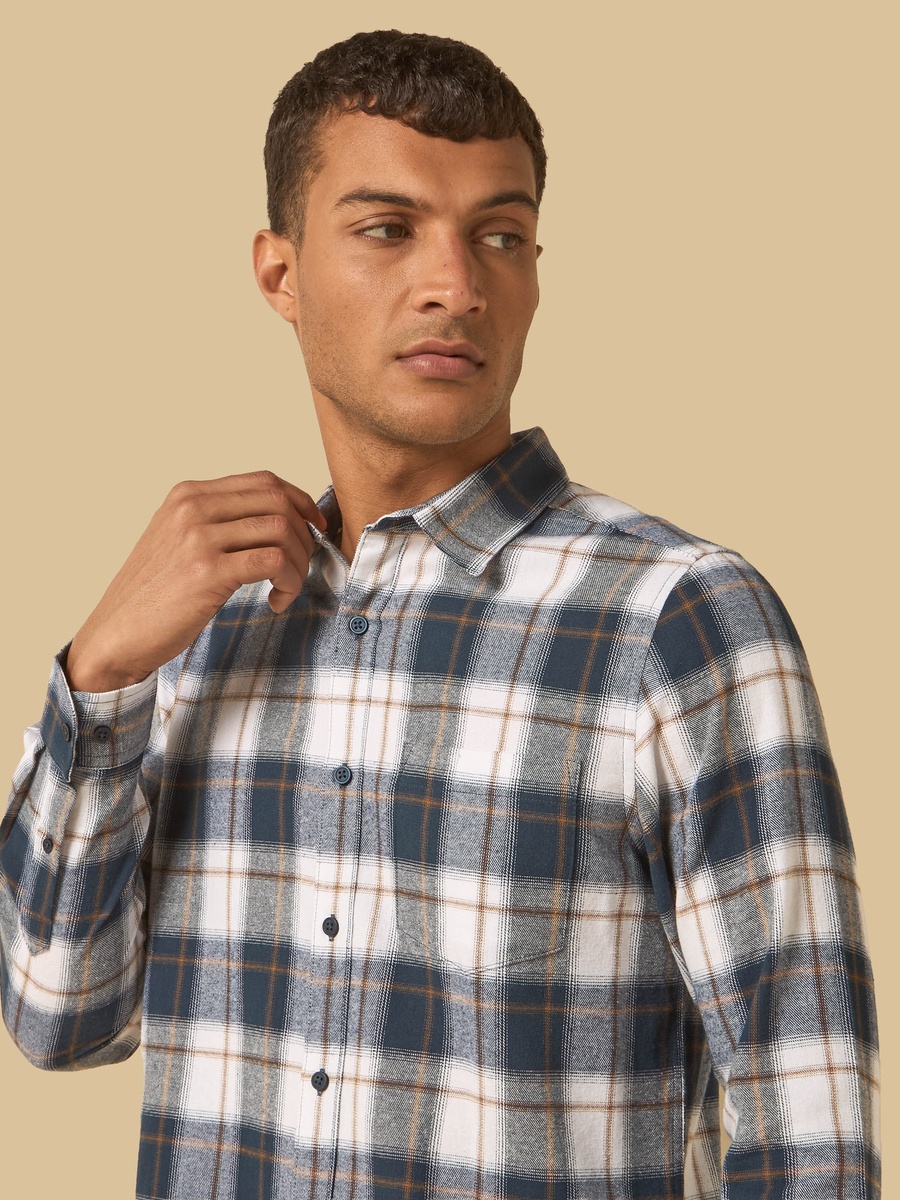 Checked Non-Stretch Flannel Shirt