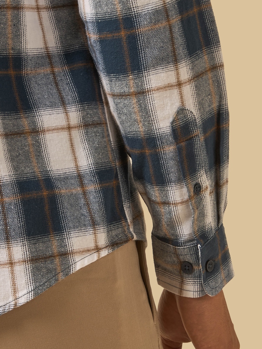 Checked Non-Stretch Flannel Shirt