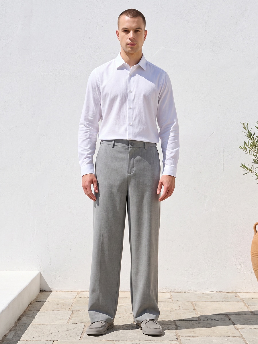 Regular Fit Textured Dobby Shirt