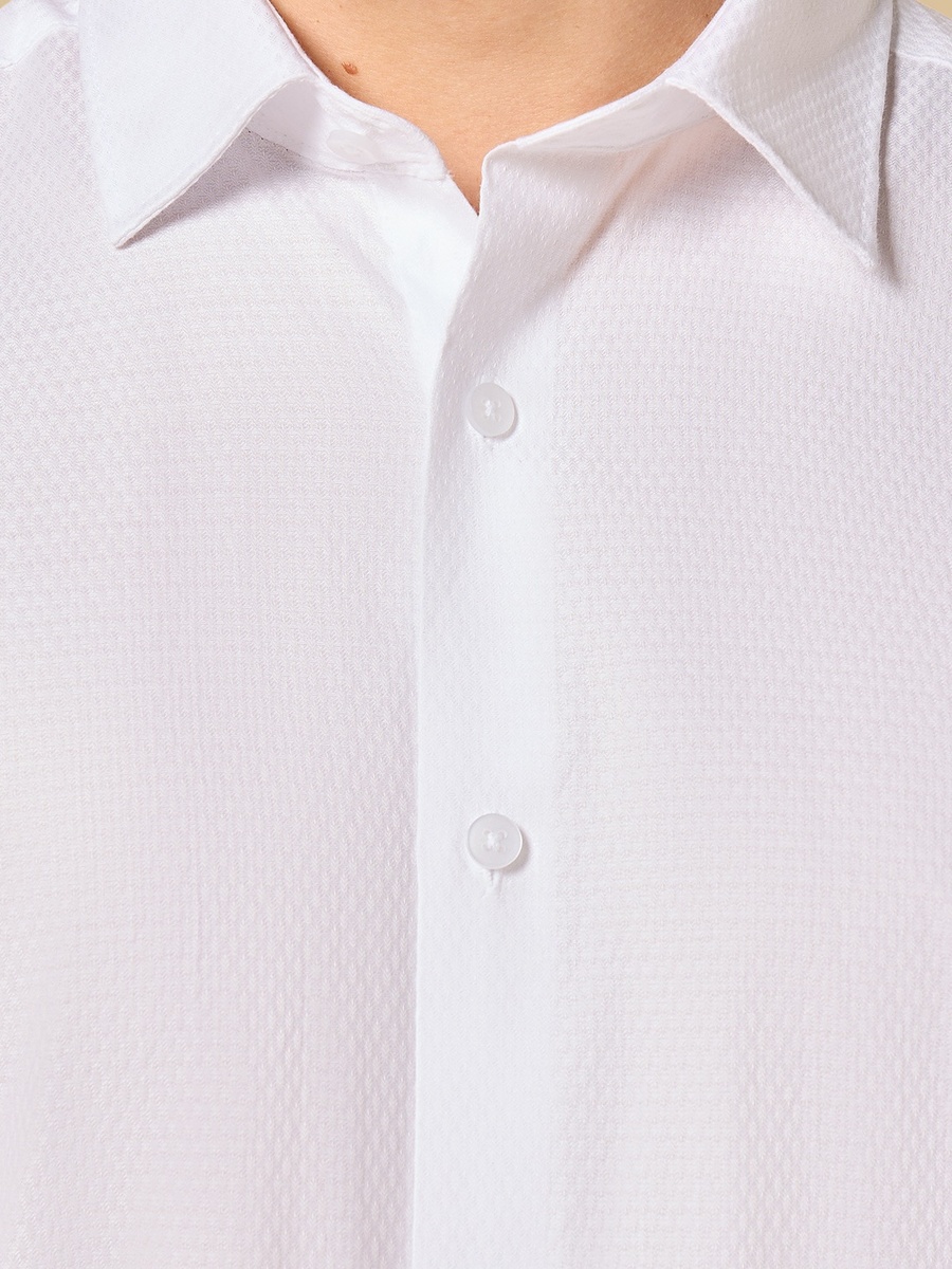 Regular Fit Textured Dobby Shirt