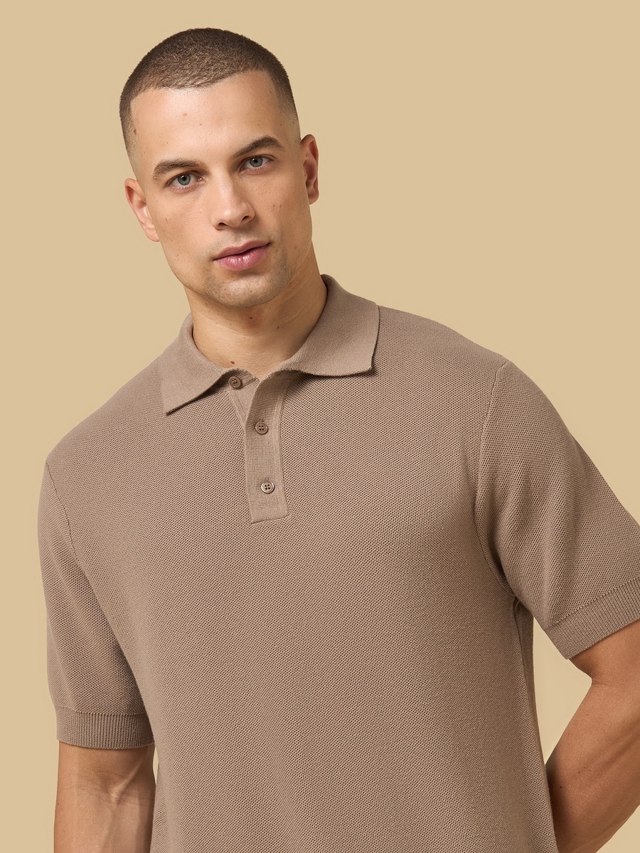 Textured Polo T-Shirt