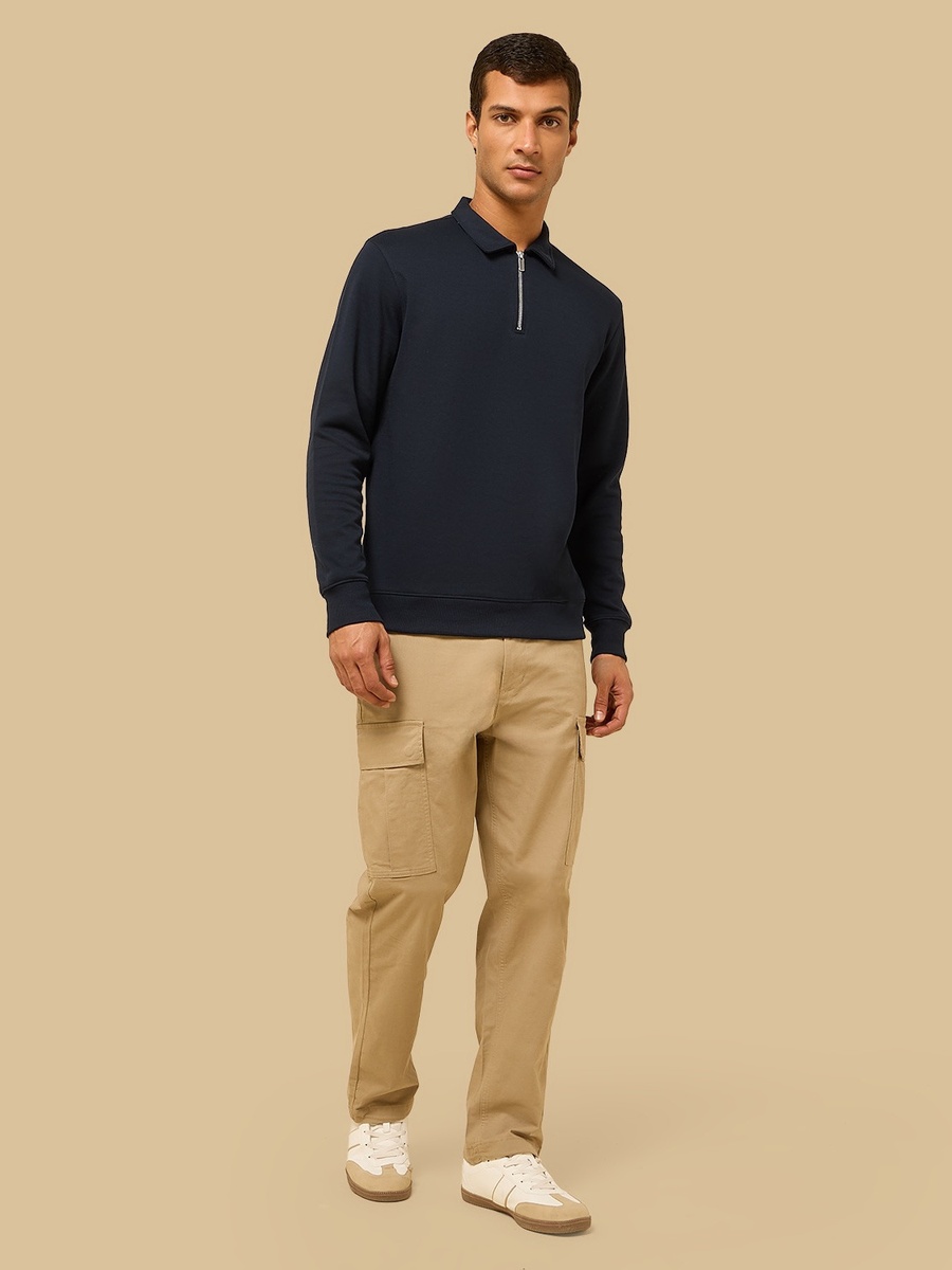 Pique Polo T-Shirt with Half Zip Closure
