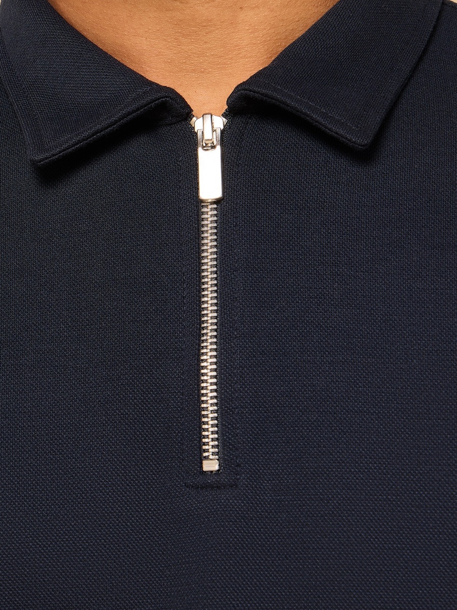Pique Polo T-Shirt with Half Zip Closure