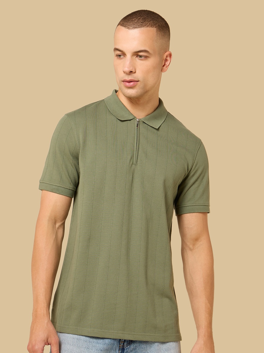 Textured Polo T-Shirt