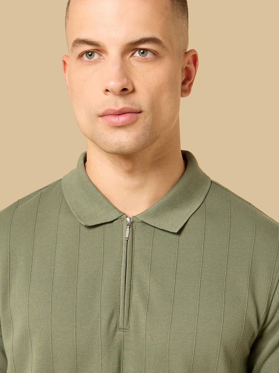 Textured Polo T-Shirt