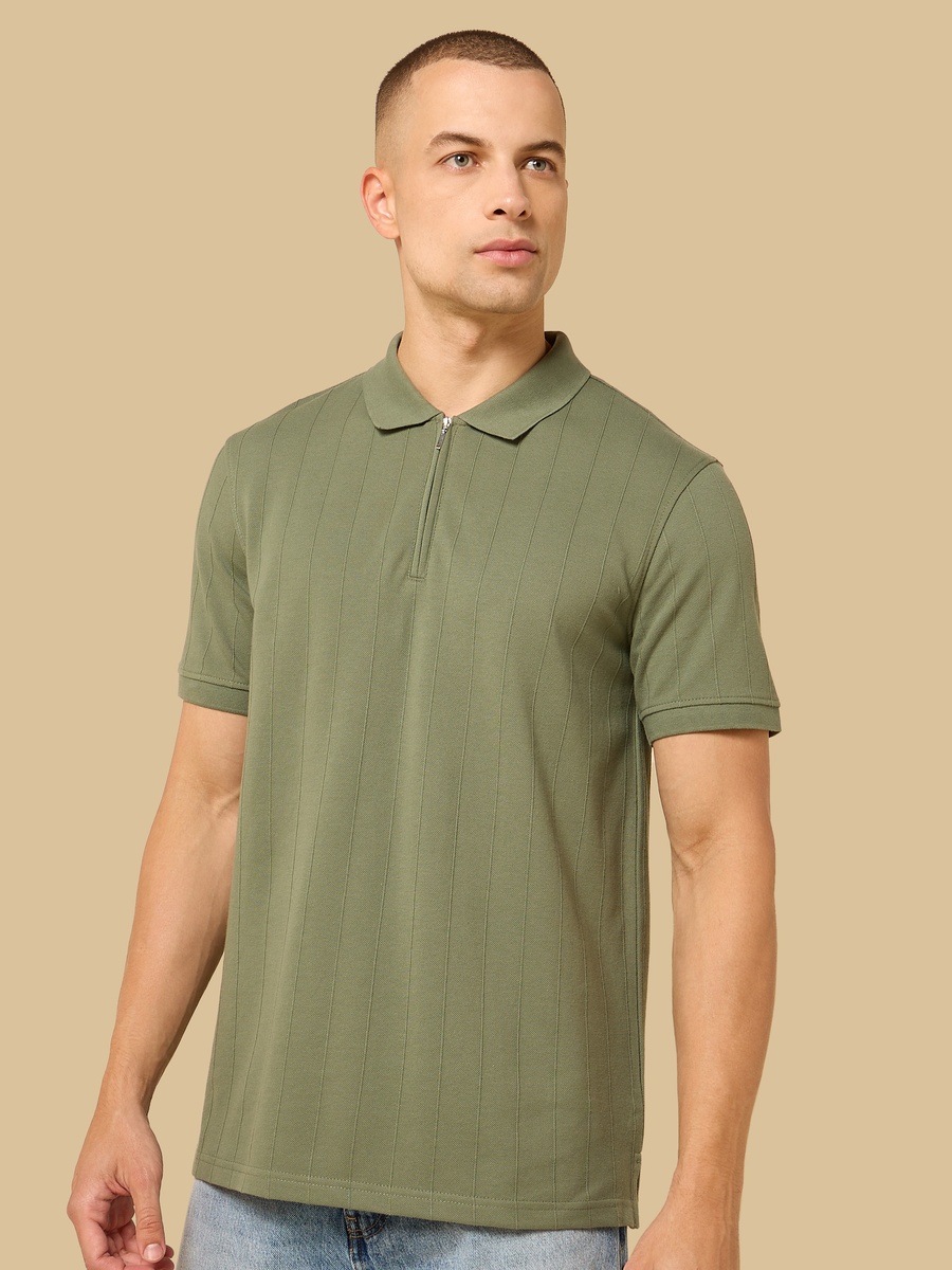Textured Polo T-Shirt
