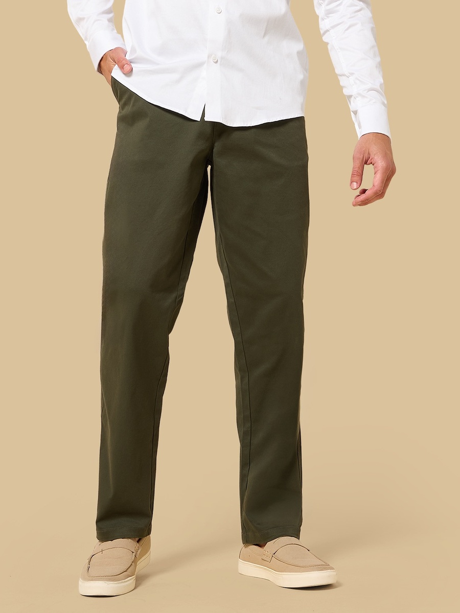 Relaxed Fit Twill Chino Trousers